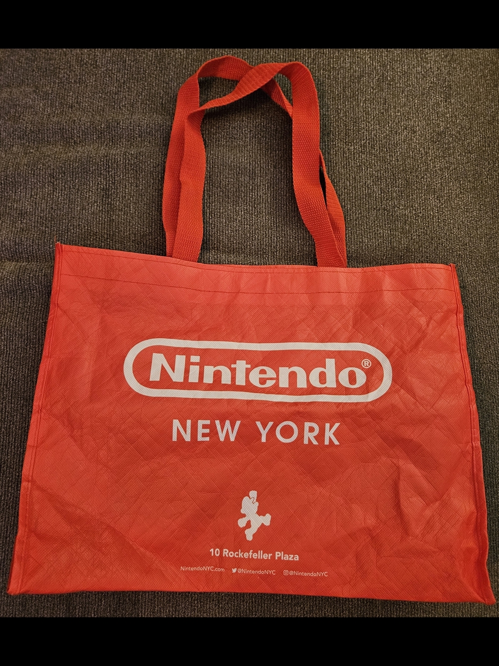 Nintendo World New York Reusable Big Tote Shopping Gift Bag Mario Pokémon RARE